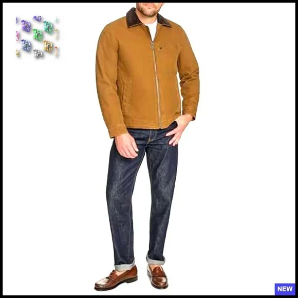 Classic Cotton Utility Jacket Corduroy Collar Vintage Aviator Style